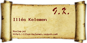 Illés Kelemen névjegykártya